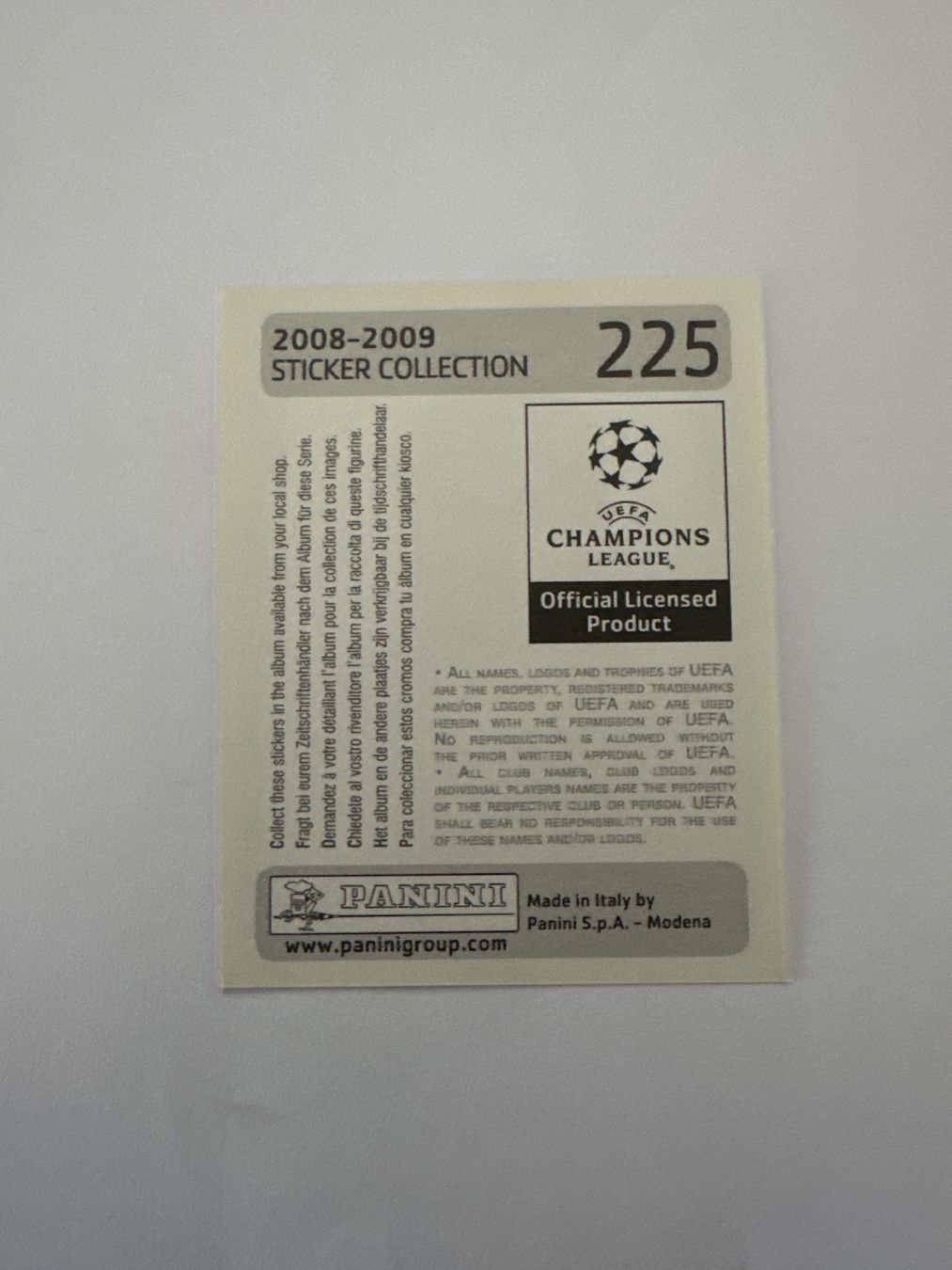 Panini UEFA Champions League 2008/09 - Nr. 225 - Bild 2