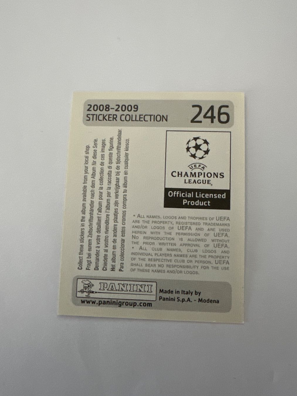 Panini UEFA Champions League 2008/09 - Nr. 246 - Bild 2