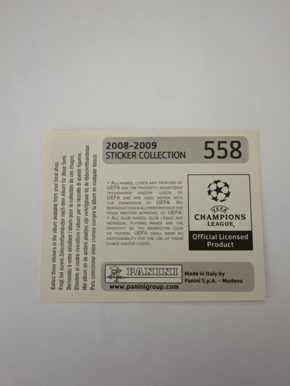 Panini UEFA Champions League 2008/09 - Nr. 558 - Bild 2