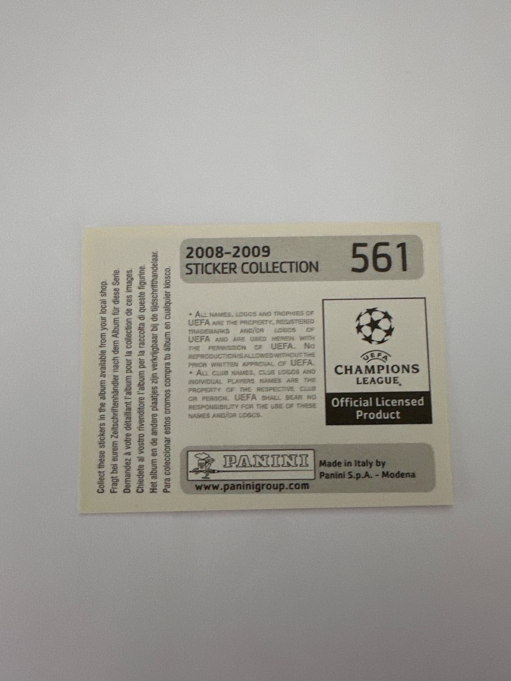 Panini UEFA Champions League 2008/09 - Nr. 561 - Bild 2