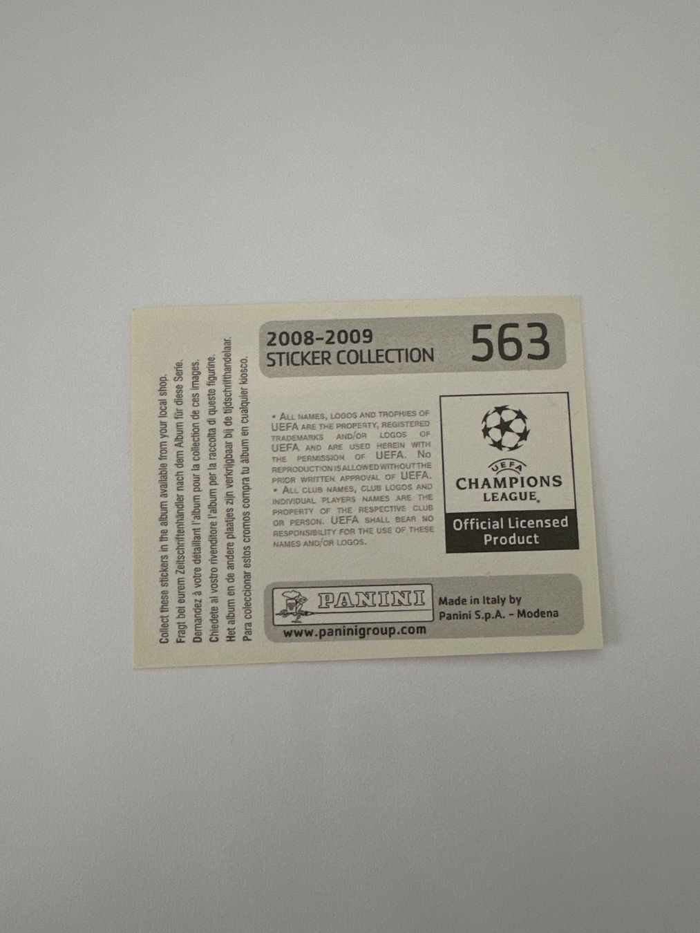Panini UEFA Champions League 2008/09 - Nr. 563 - Bild 2