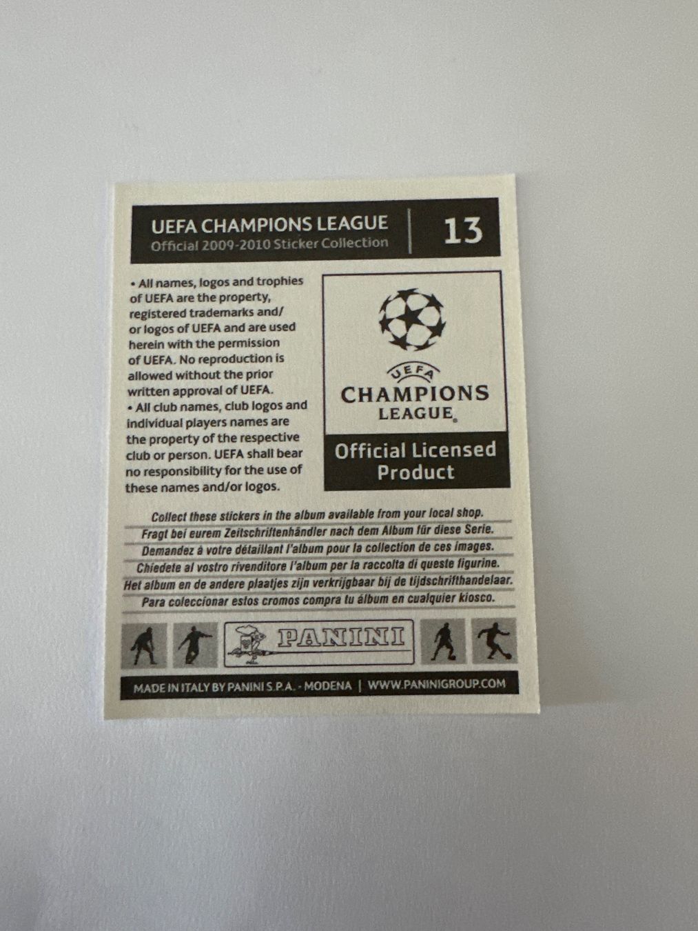 Panini UEFA Champions League 2009/10 - Nr. 13 - Bild 2