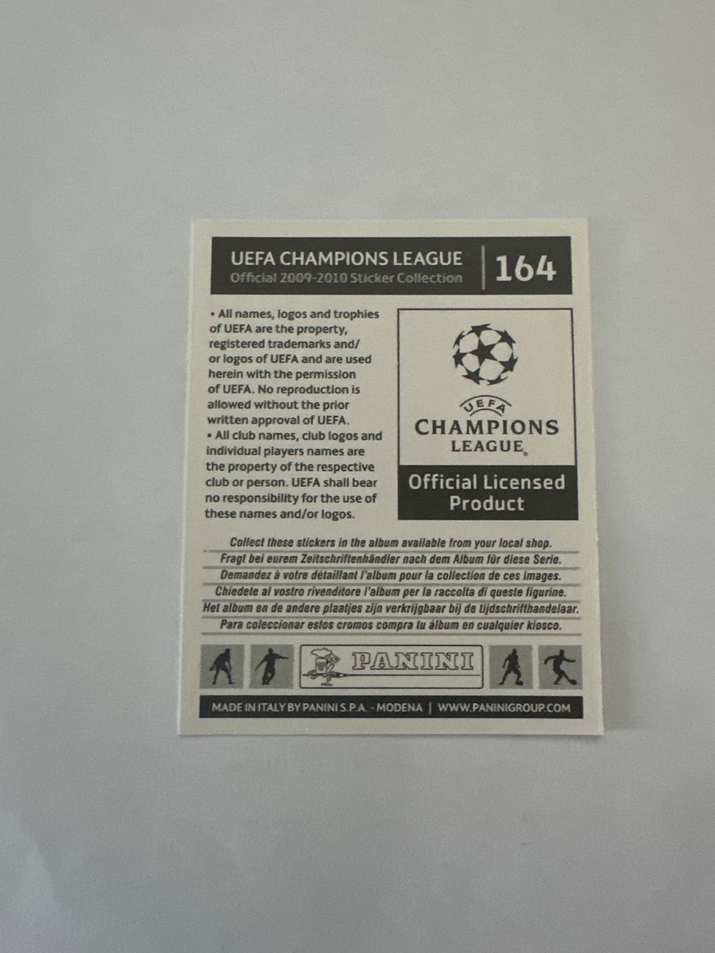 Panini UEFA Champions League 2009/10 - Nr. 164 - Bild 2
