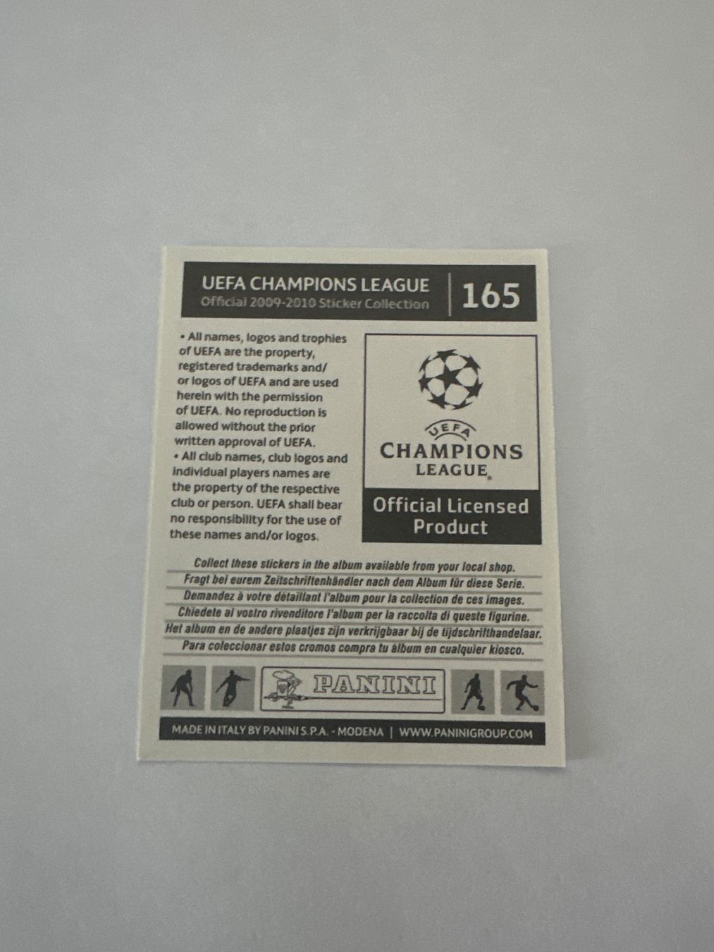 Panini UEFA Champions League 2009/10 - Nr. 165 - Bild 2