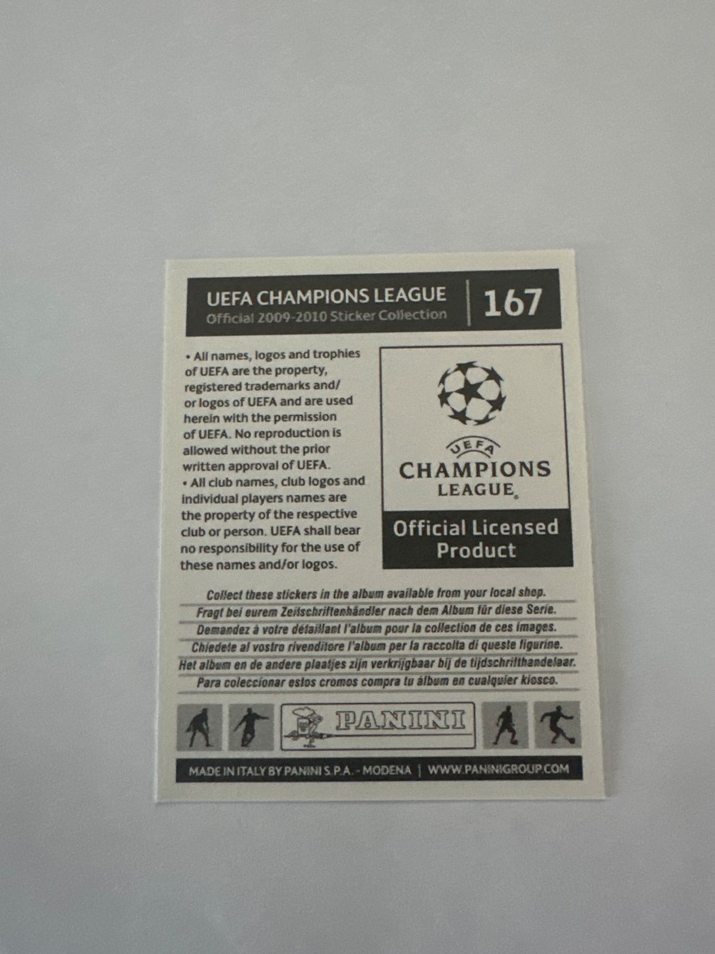 Panini UEFA Champions League 2009/10 - Nr. 167 - Bild 2