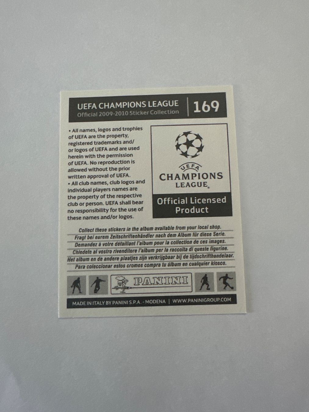 Panini UEFA Champions League 2009/10 - Nr. 169 - Bild 2