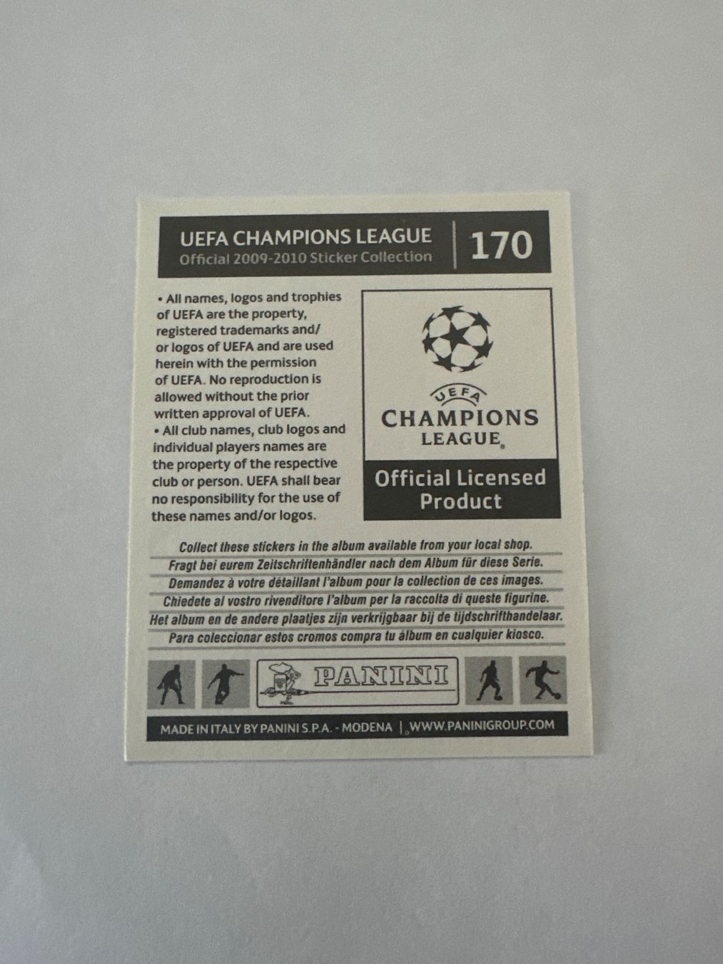Panini UEFA Champions League 2009/10 - Nr. 170 - Bild 2