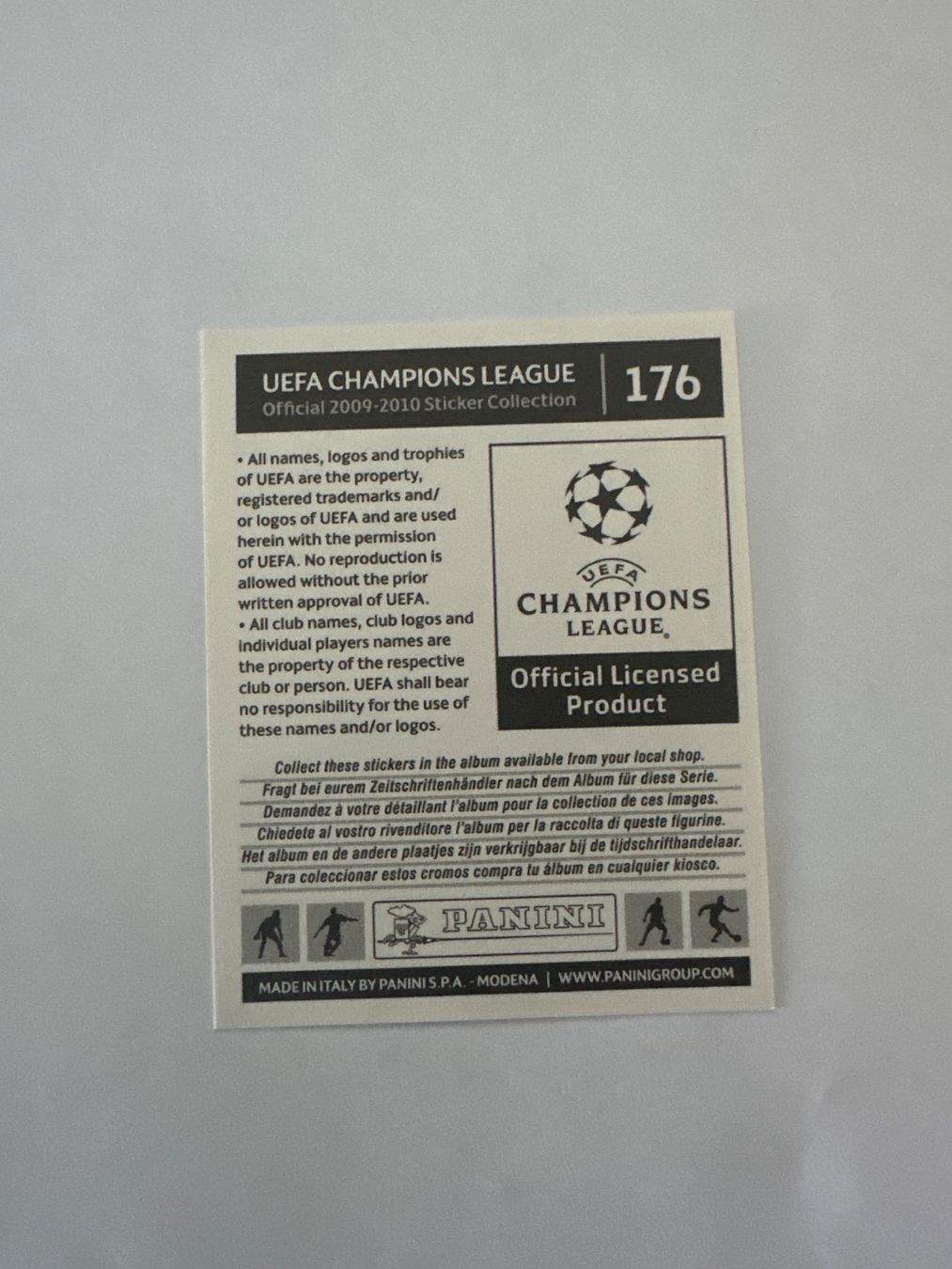 Panini UEFA Champions League 2009/10 - Nr. 176 - Bild 2