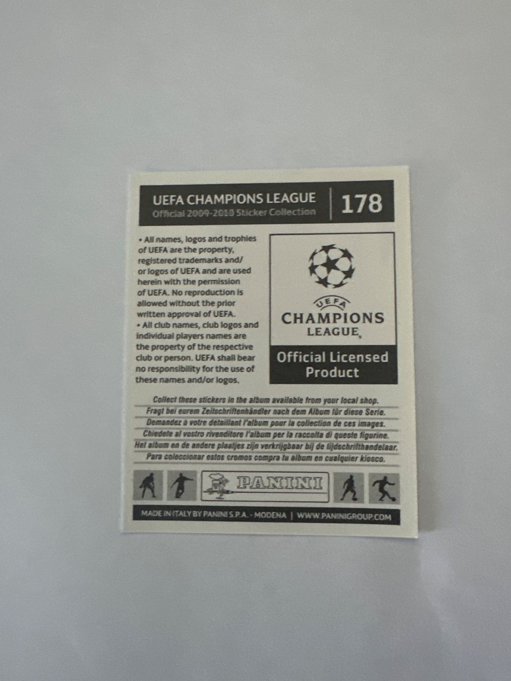 Panini UEFA Champions League 2009/10 - Nr. 178 - Bild 2