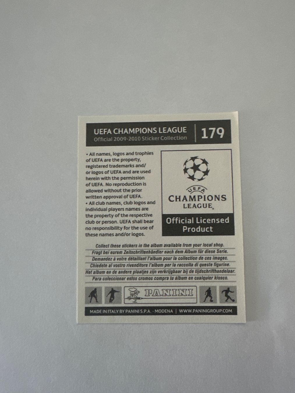 Panini UEFA Champions League 2009/10 - Nr. 179 - Bild 2