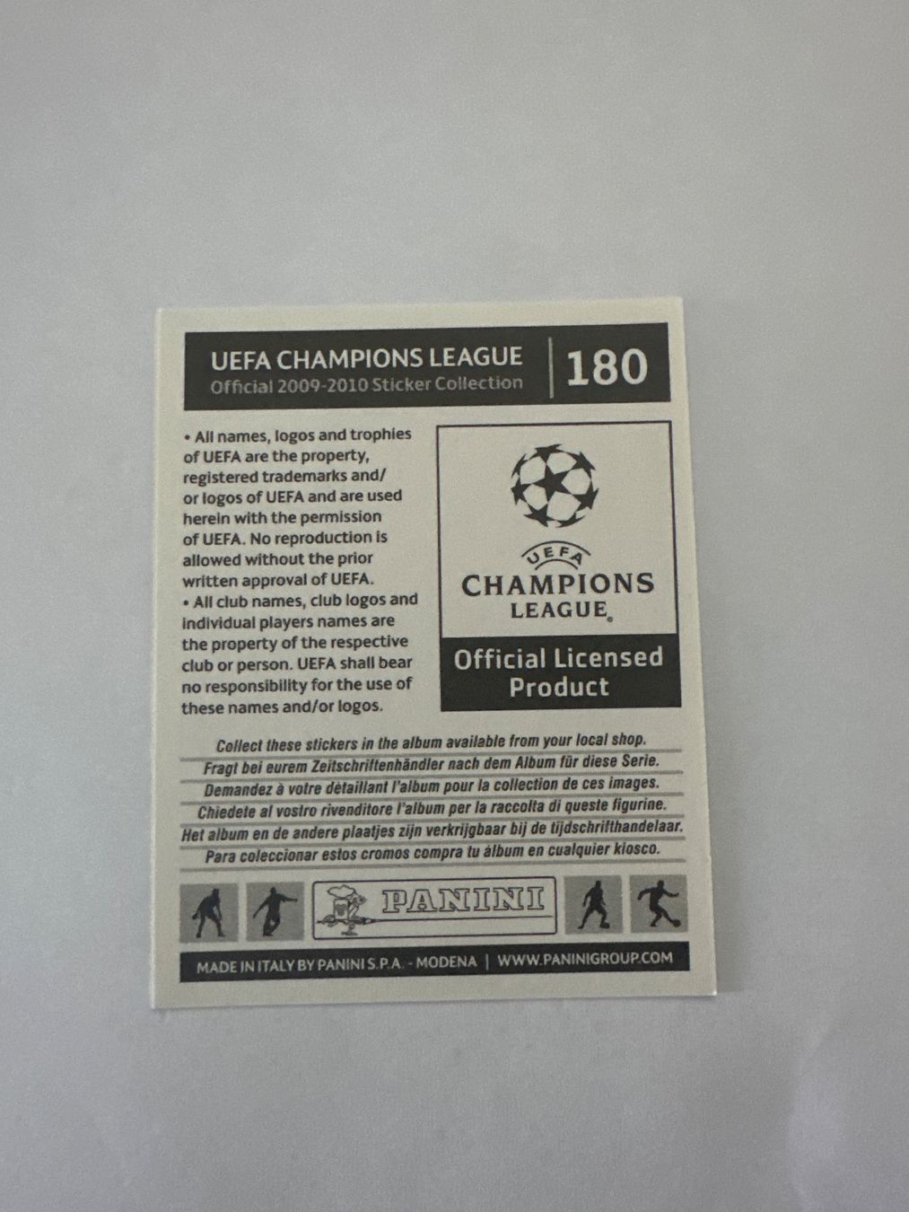 Panini UEFA Champions League 2009/10 - Nr. 180 - Bild 2