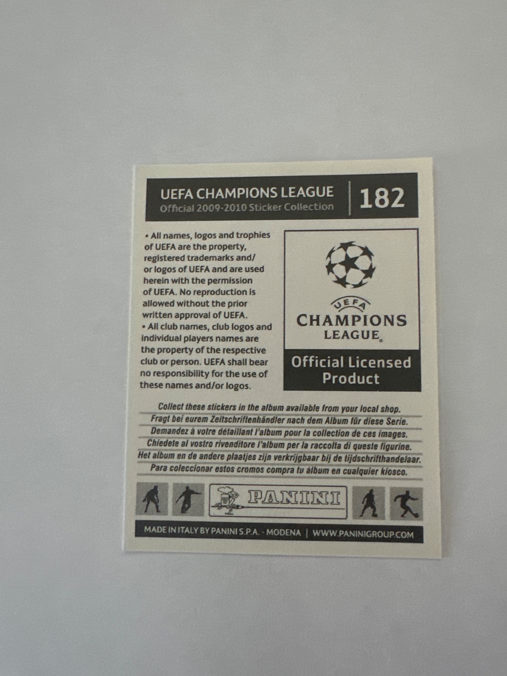 Panini UEFA Champions League 2009/10 - Nr. 182 - Bild 2