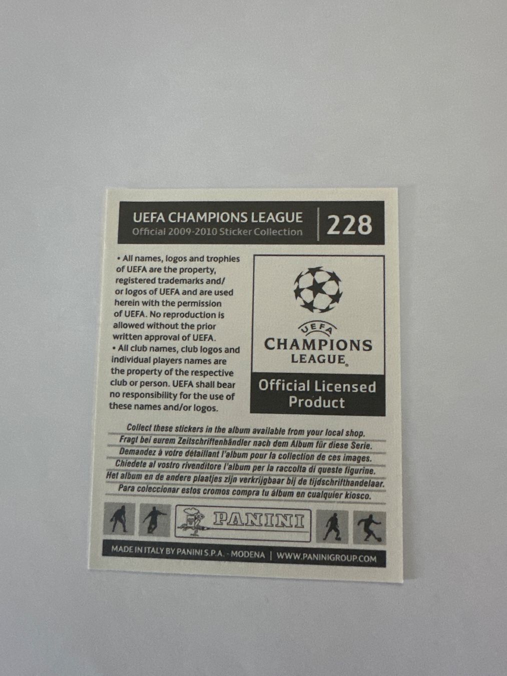 Panini UEFA Champions League 2009/10 - Nr. 228 - Bild 2