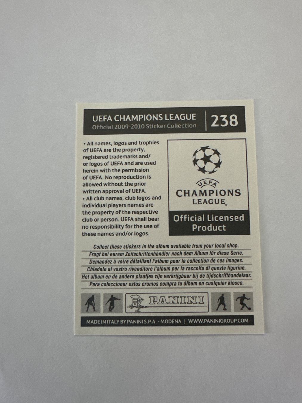 Panini UEFA Champions League 2009/10 - Nr. 238 - Bild 2