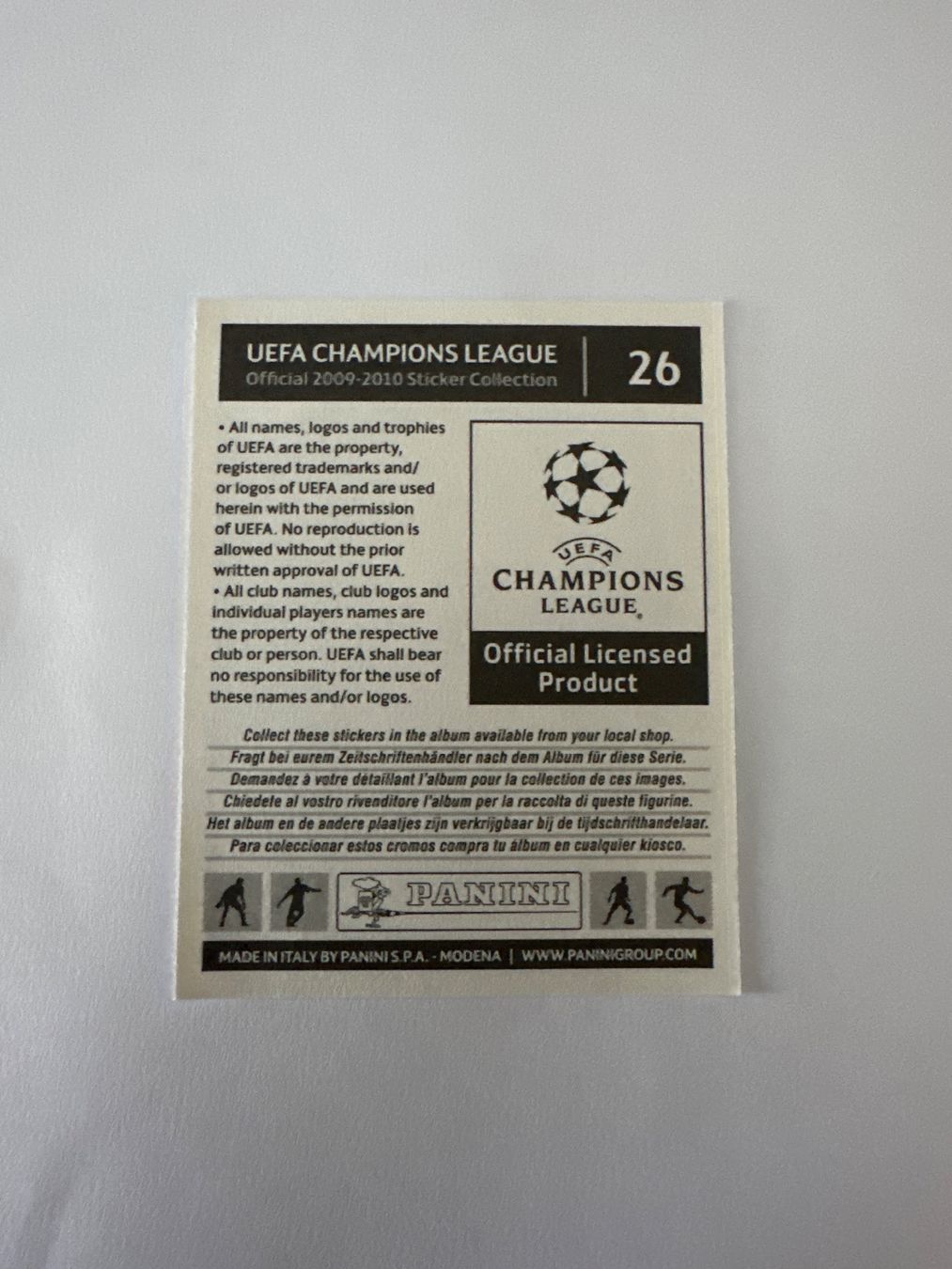 Panini UEFA Champions League 2009/10 - Nr. 26 - Bild 2