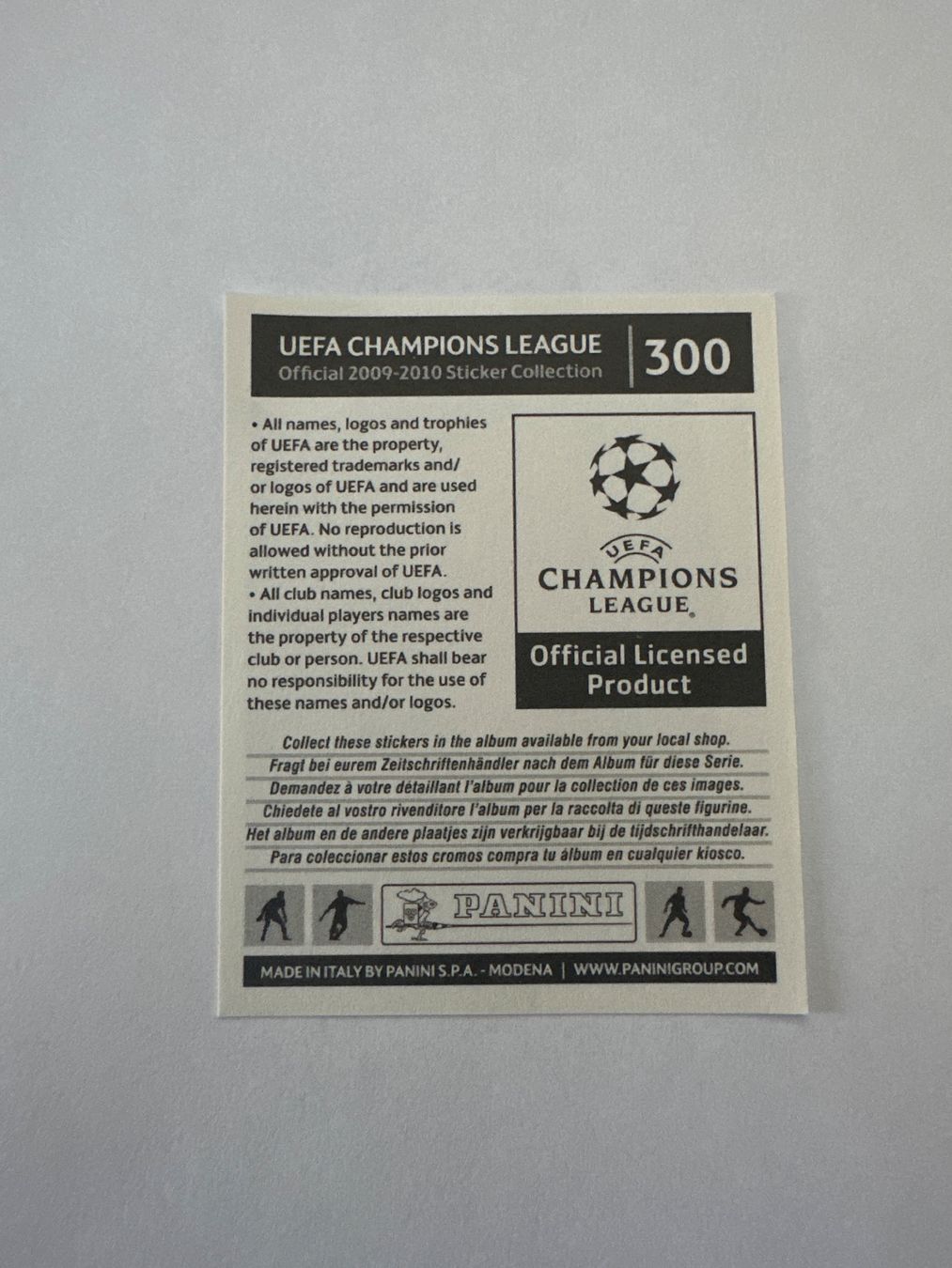 Panini UEFA Champions League 2009/10 - Nr. 300 - Bild 2