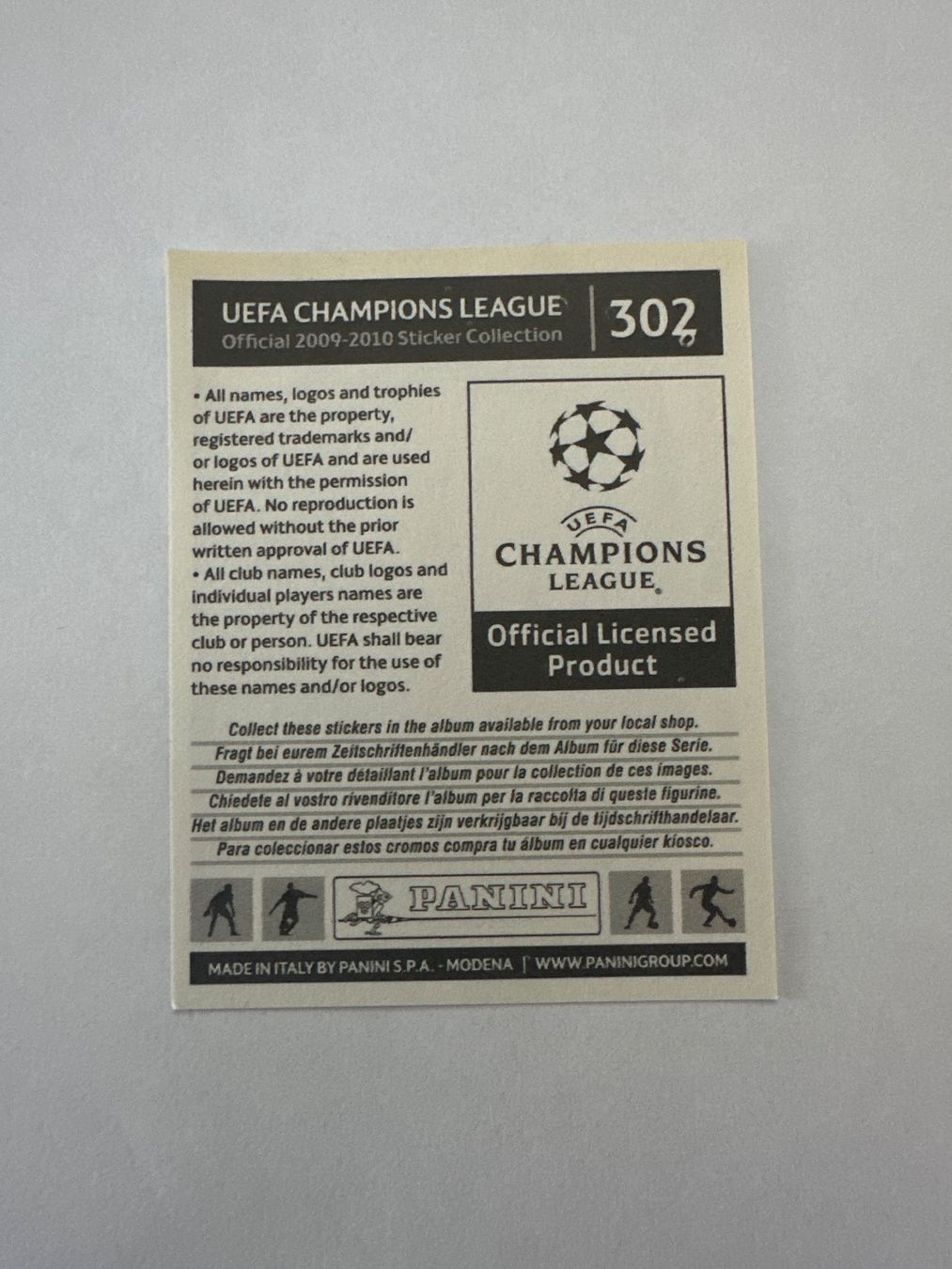 Panini UEFA Champions League 2009/10 - Nr. 302 - Bild 2