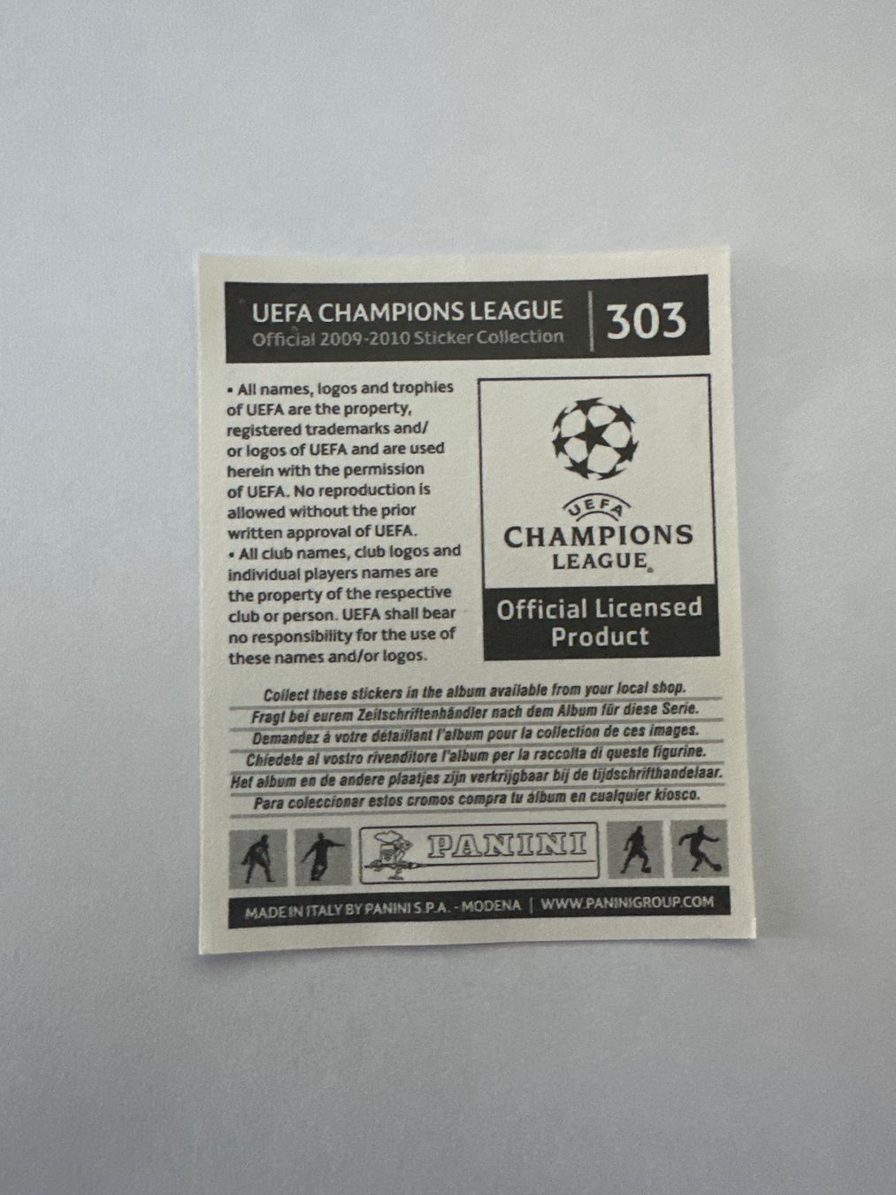 Panini UEFA Champions League 2009/10 - Nr. 303 - Bild 2