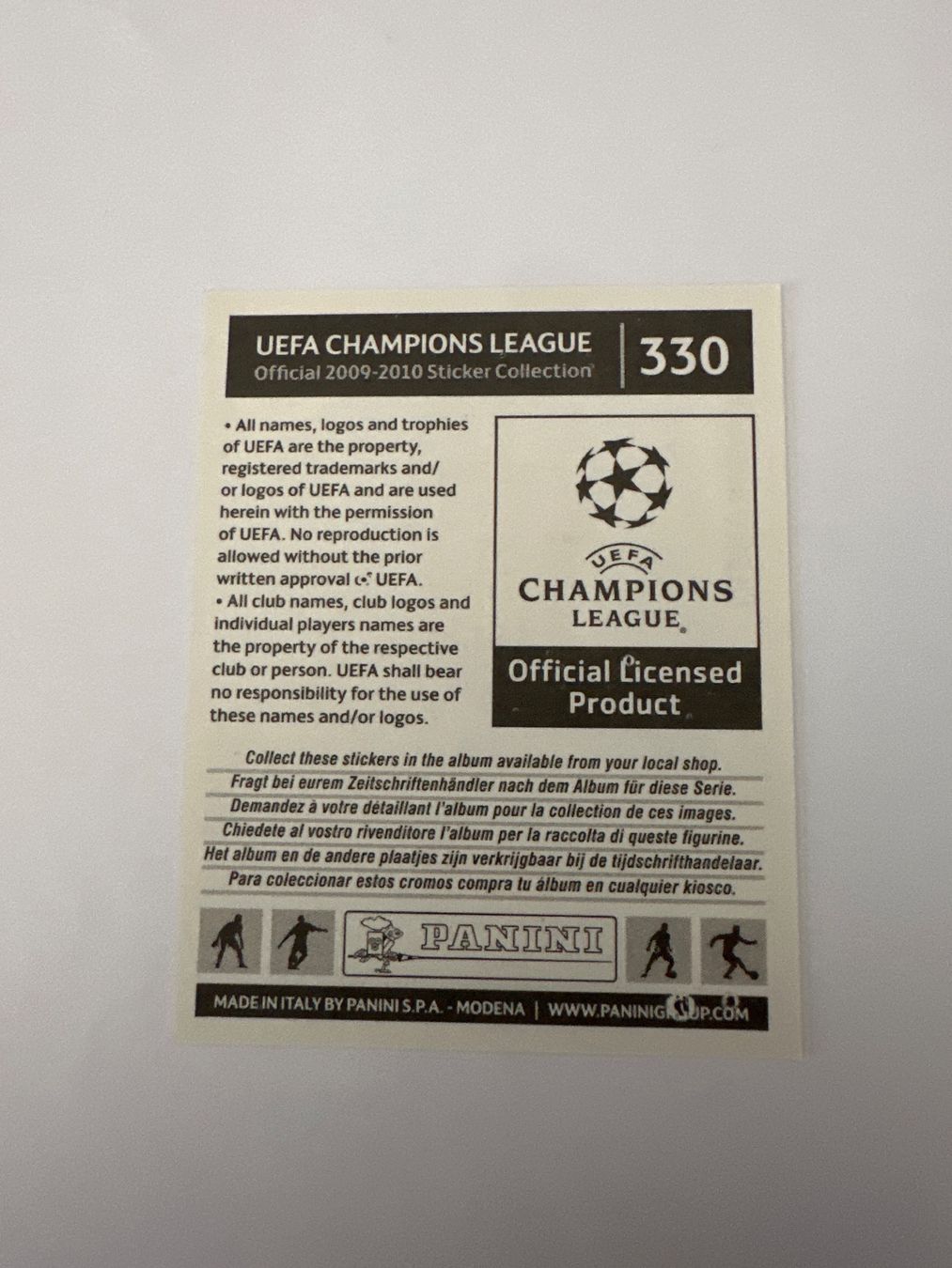 Panini UEFA Champions League 2009/10 - Nr. 330 - Bild 2