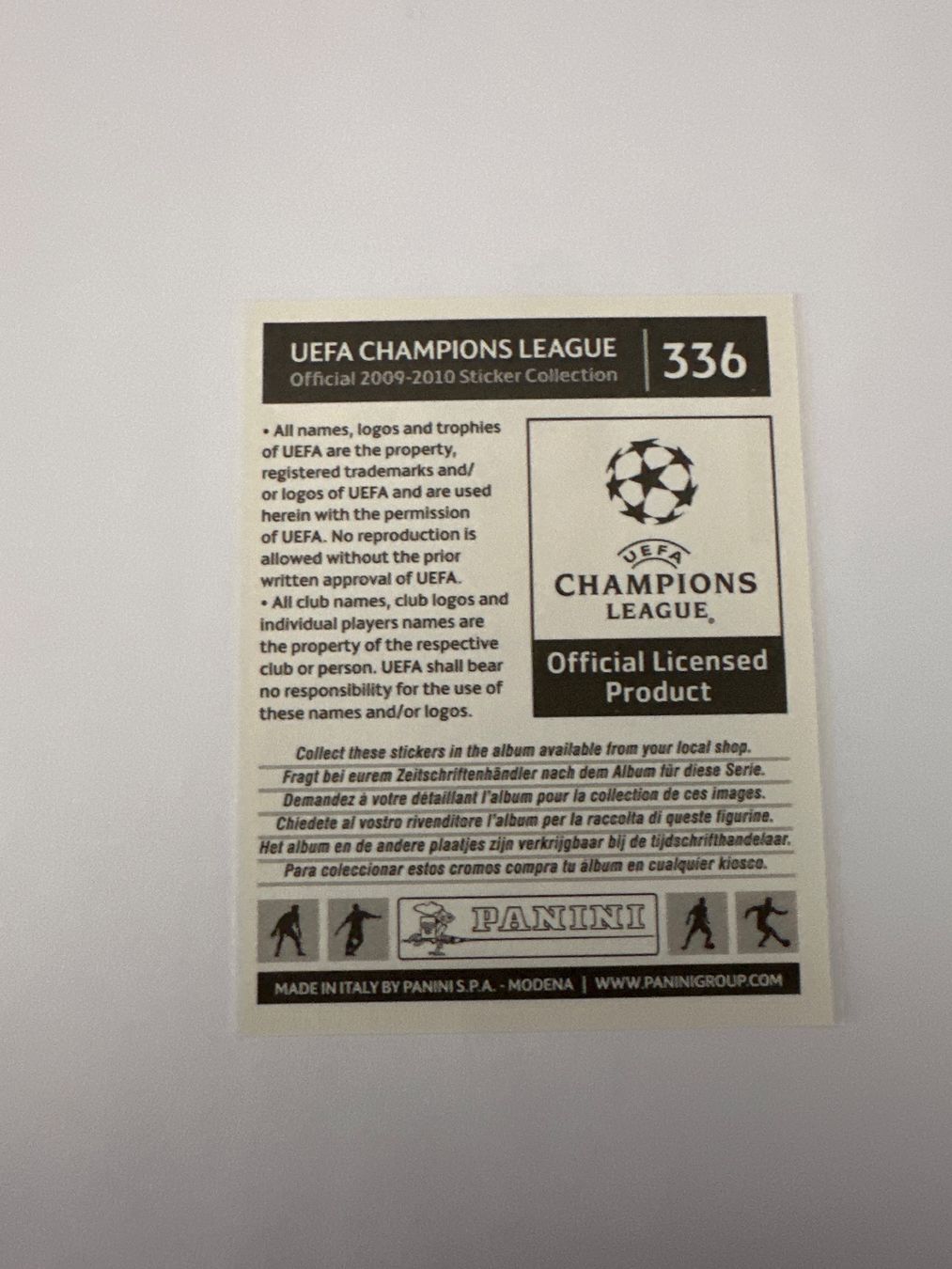 Panini UEFA Champions League 2009/10 - Nr. 336 - Bild 2