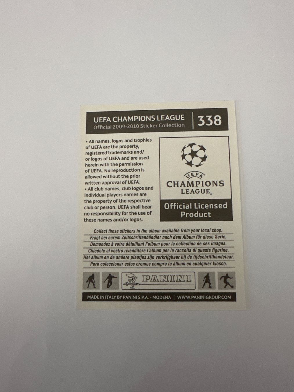 Panini UEFA Champions League 2009/10 - Nr. 338 - Bild 2