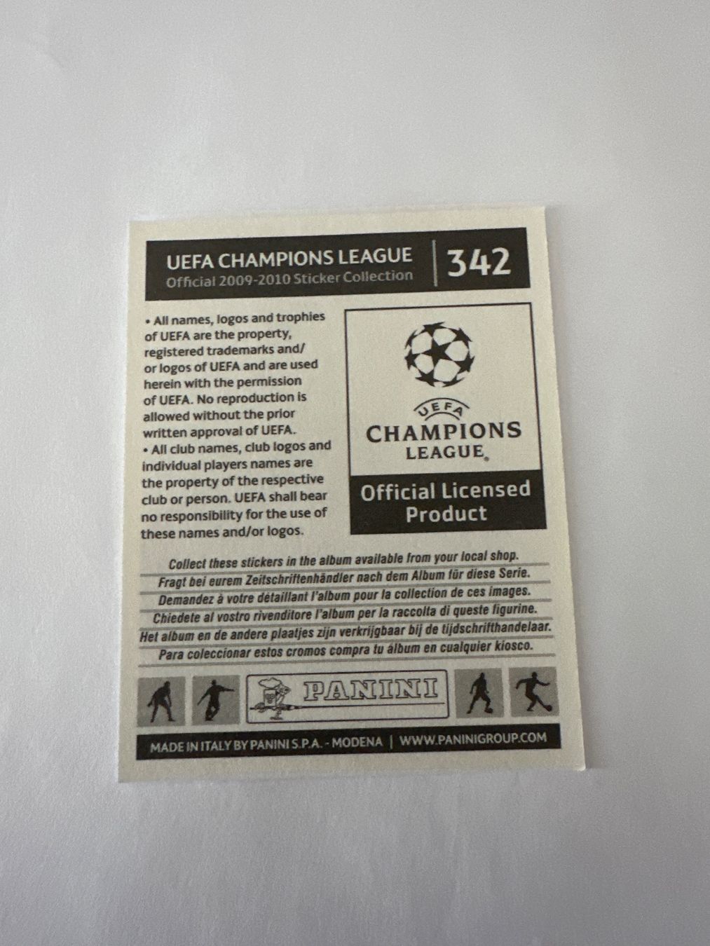 Panini UEFA Champions League 2009/10 - Nr. 342 - Bild 2