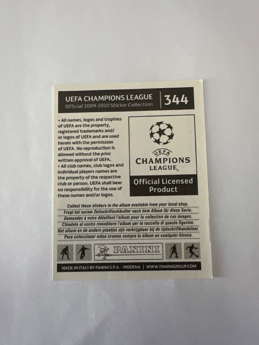 Panini UEFA Champions League 2009/10 - Nr. 344 - Bild 2