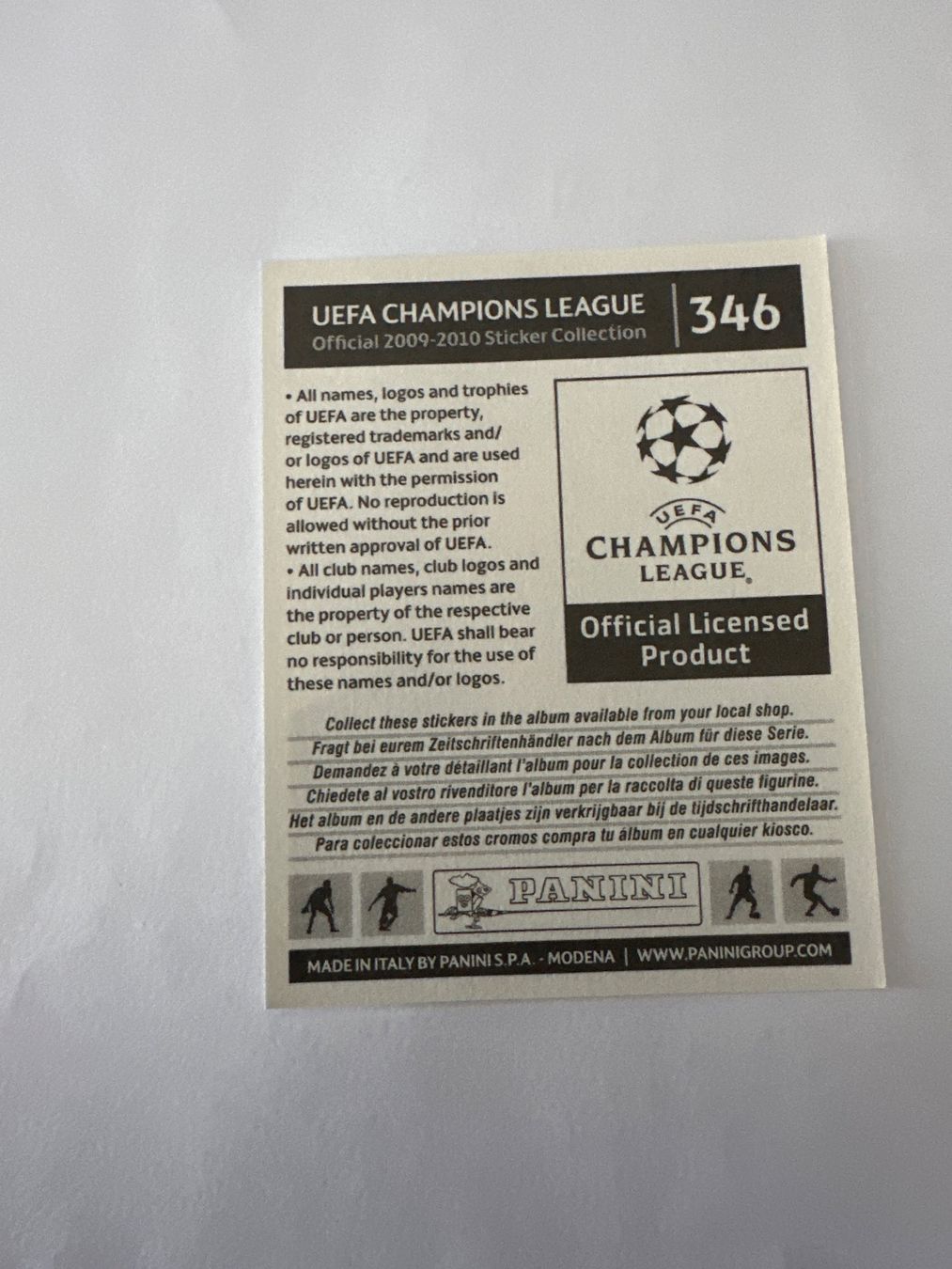 Panini UEFA Champions League 2009/10 - Nr. 346 - Bild 2
