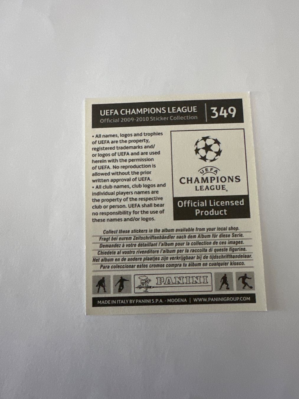 Panini UEFA Champions League 2009/10 - Nr. 349 - Bild 2