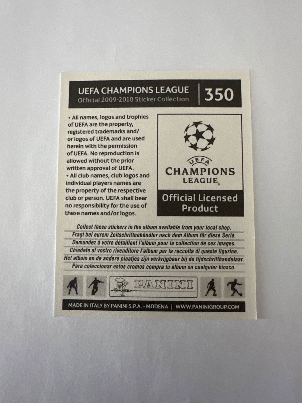Panini UEFA Champions League 2009/10 - Nr. 350 - Bild 2