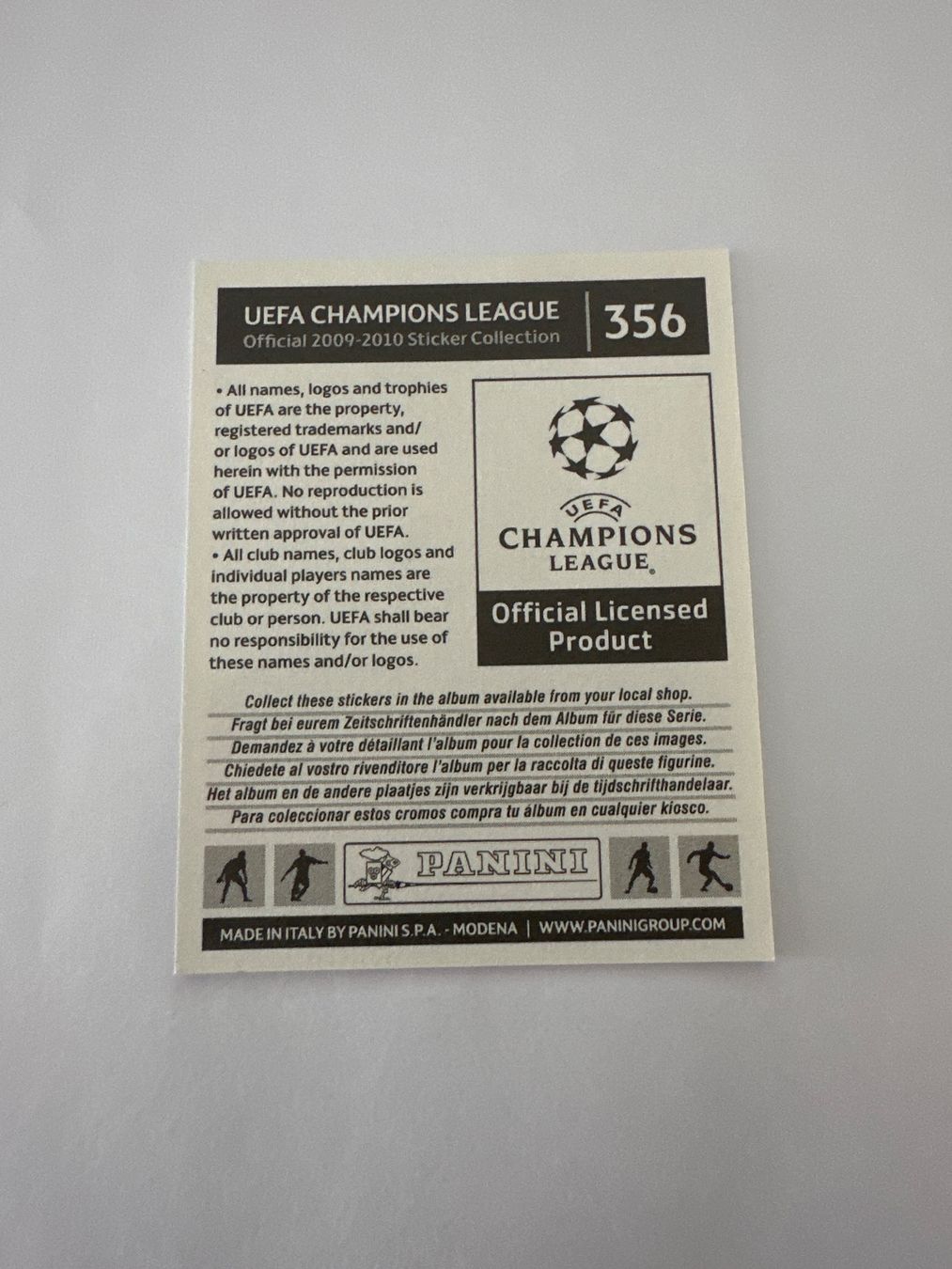 Panini UEFA Champions League 2009/10 - Nr. 356 - Bild 2