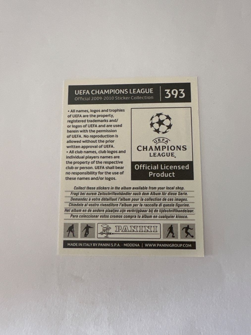 Panini UEFA Champions League 2009/10 - Nr. 393 - Bild 2