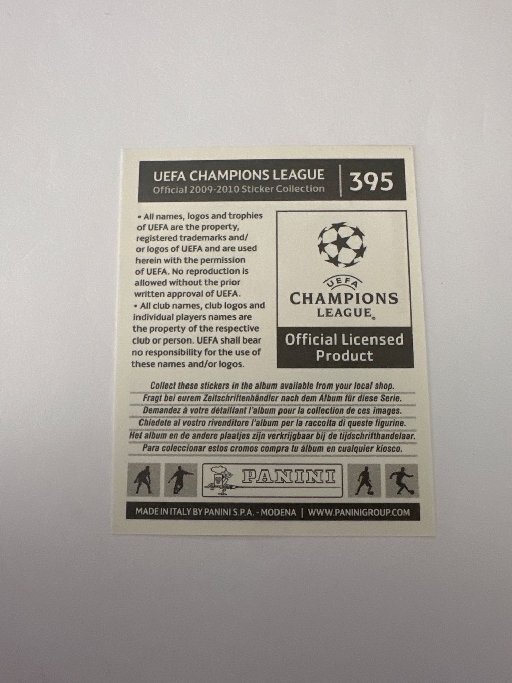 Panini UEFA Champions League 2009/10 - Nr. 395 - Bild 2
