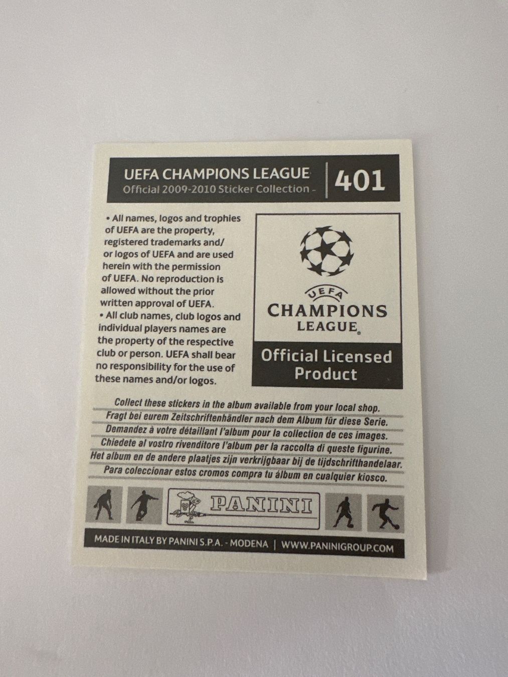 Panini UEFA Champions League 2009/10 - Nr. 401 - Bild 2
