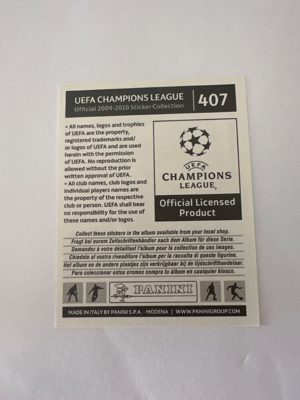 Panini UEFA Champions League 2009/10 - Nr. 407 - Bild 2