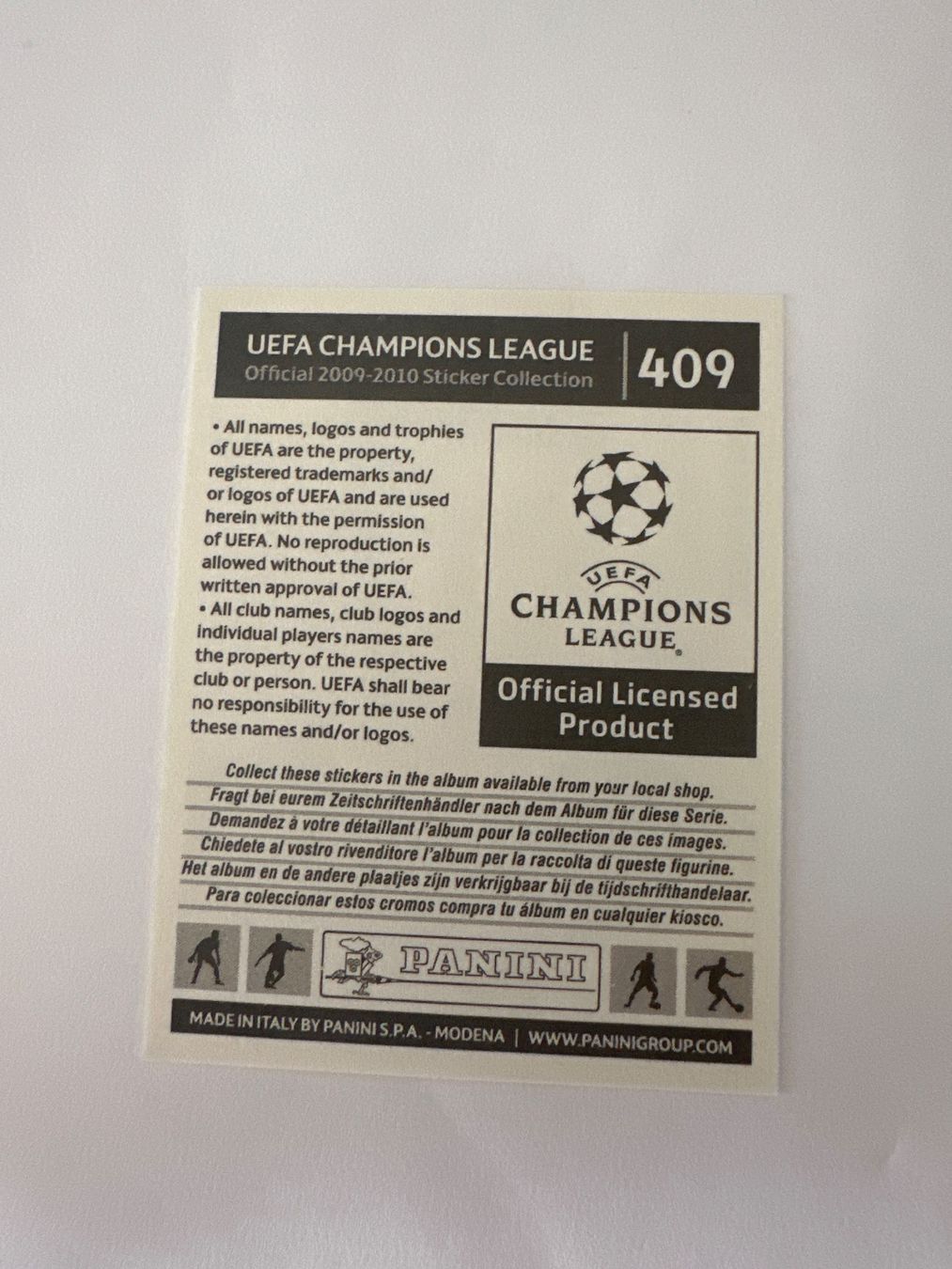 Panini UEFA Champions League 2009/10 - Nr. 409 - Bild 2