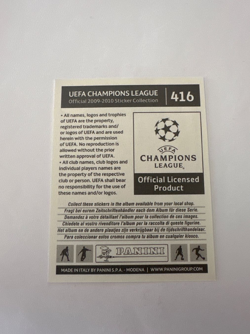 Panini UEFA Champions League 2009/10 - Nr. 416 - Bild 2