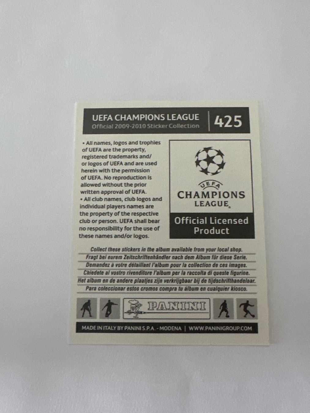 Panini UEFA Champions League 2009/10 - Nr. 425 - Bild 2