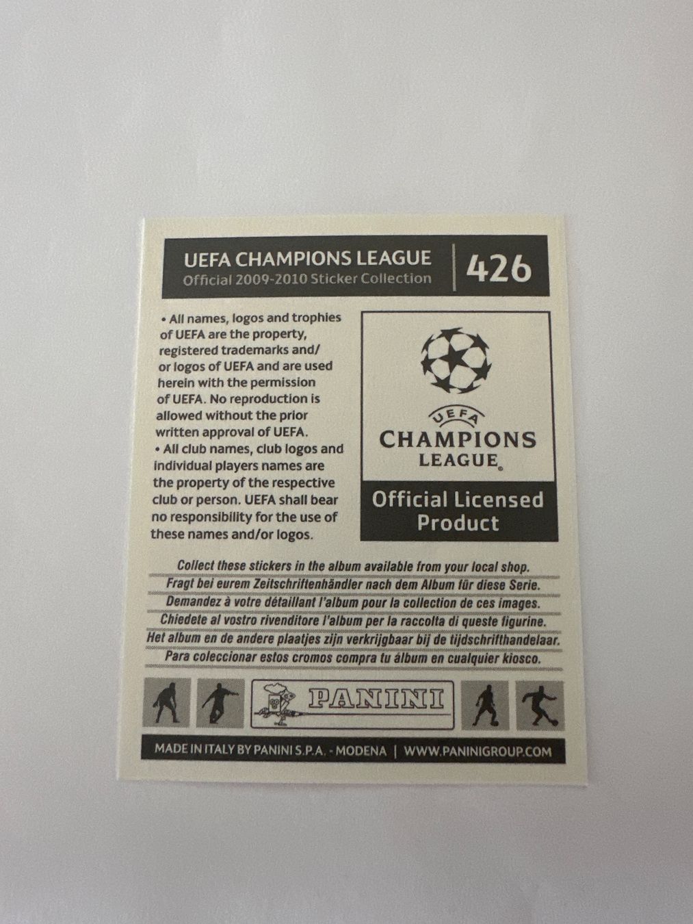 Panini UEFA Champions League 2009/10 - Nr. 426 - Bild 2