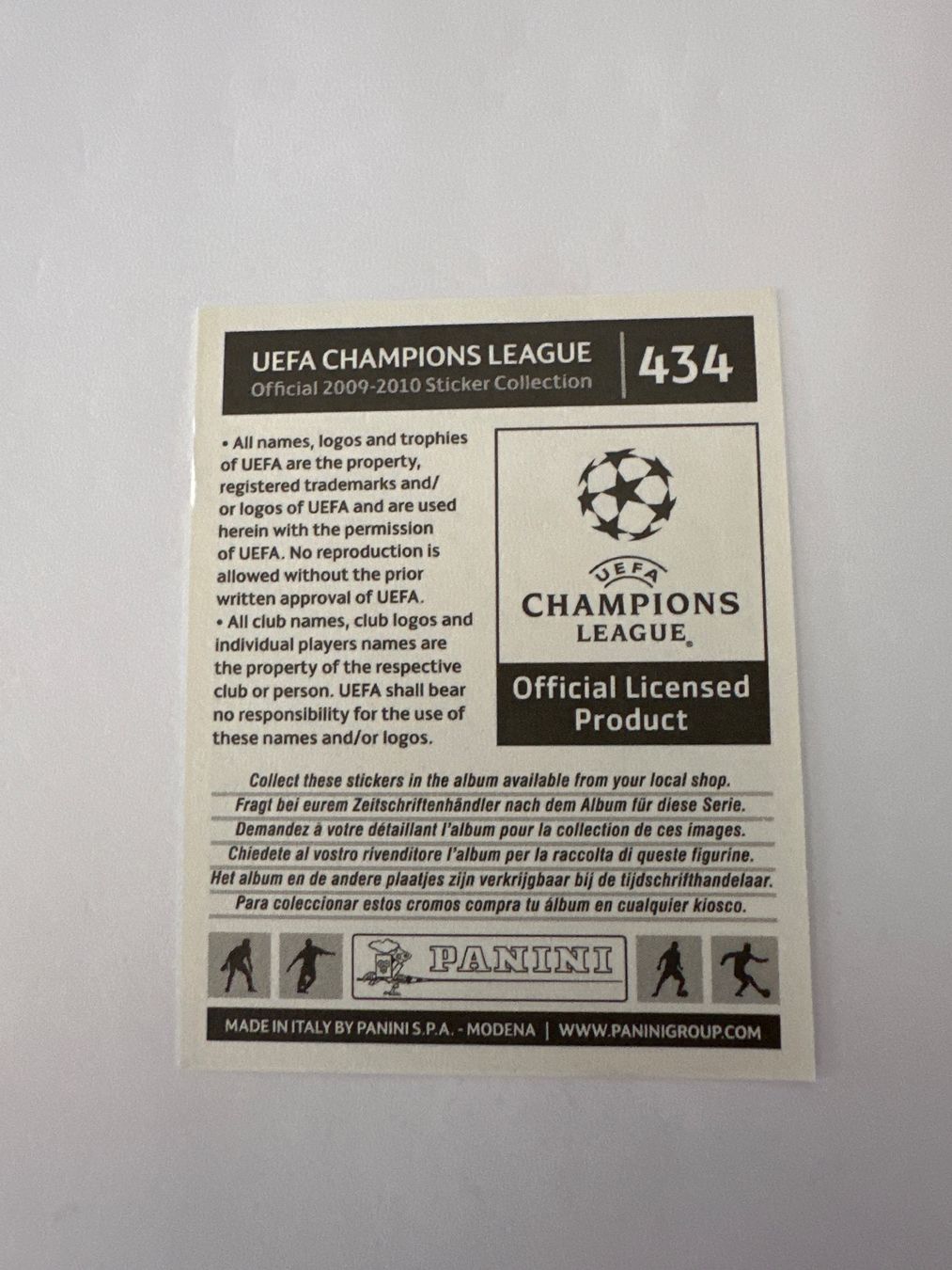 Panini UEFA Champions League 2009/10 - Nr. 434 - Bild 2