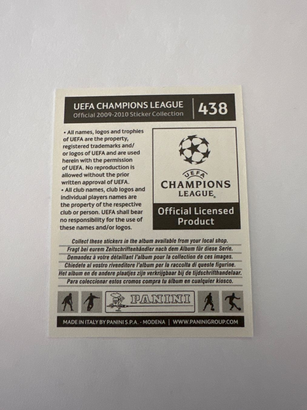 Panini UEFA Champions League 2009/10 - Nr. 438 - Bild 2