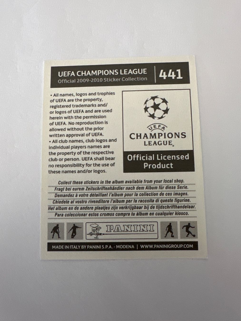 Panini UEFA Champions League 2009/10 - Nr. 441 - Bild 2