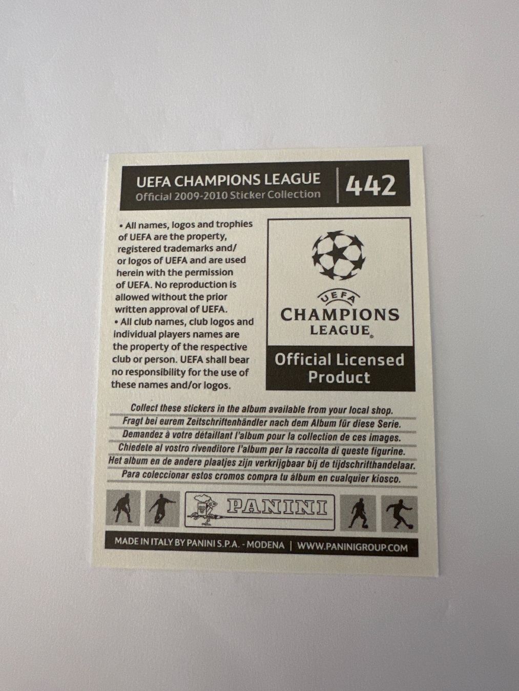 Panini UEFA Champions League 2009/10 - Nr. 442 - Bild 2