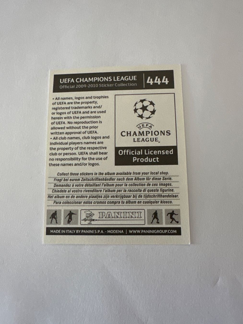 Panini UEFA Champions League 2009/10 - Nr. 444 - Bild 2