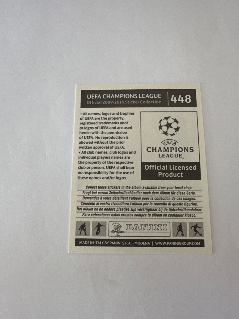 Panini UEFA Champions League 2009/10 - Nr. 448 - Bild 2