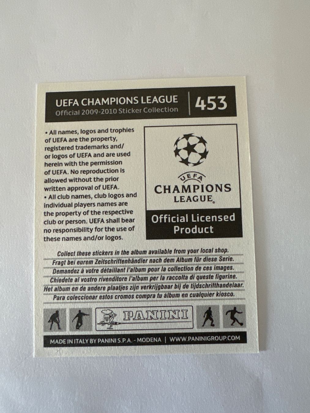 Panini UEFA Champions League 2009/10 - Nr. 453 - Bild 2