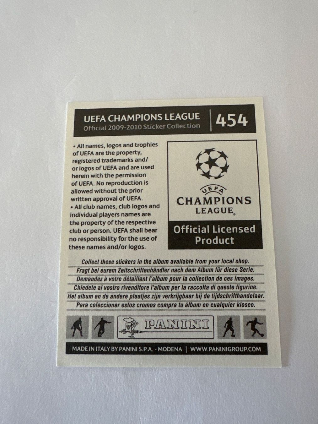 Panini UEFA Champions League 2009/10 - Nr. 454 - Bild 2