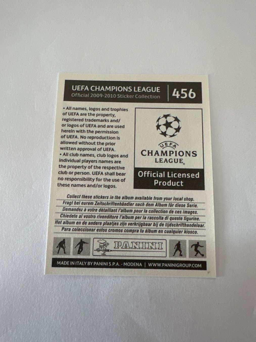 Panini UEFA Champions League 2009/10 - Nr. 456 - Bild 2