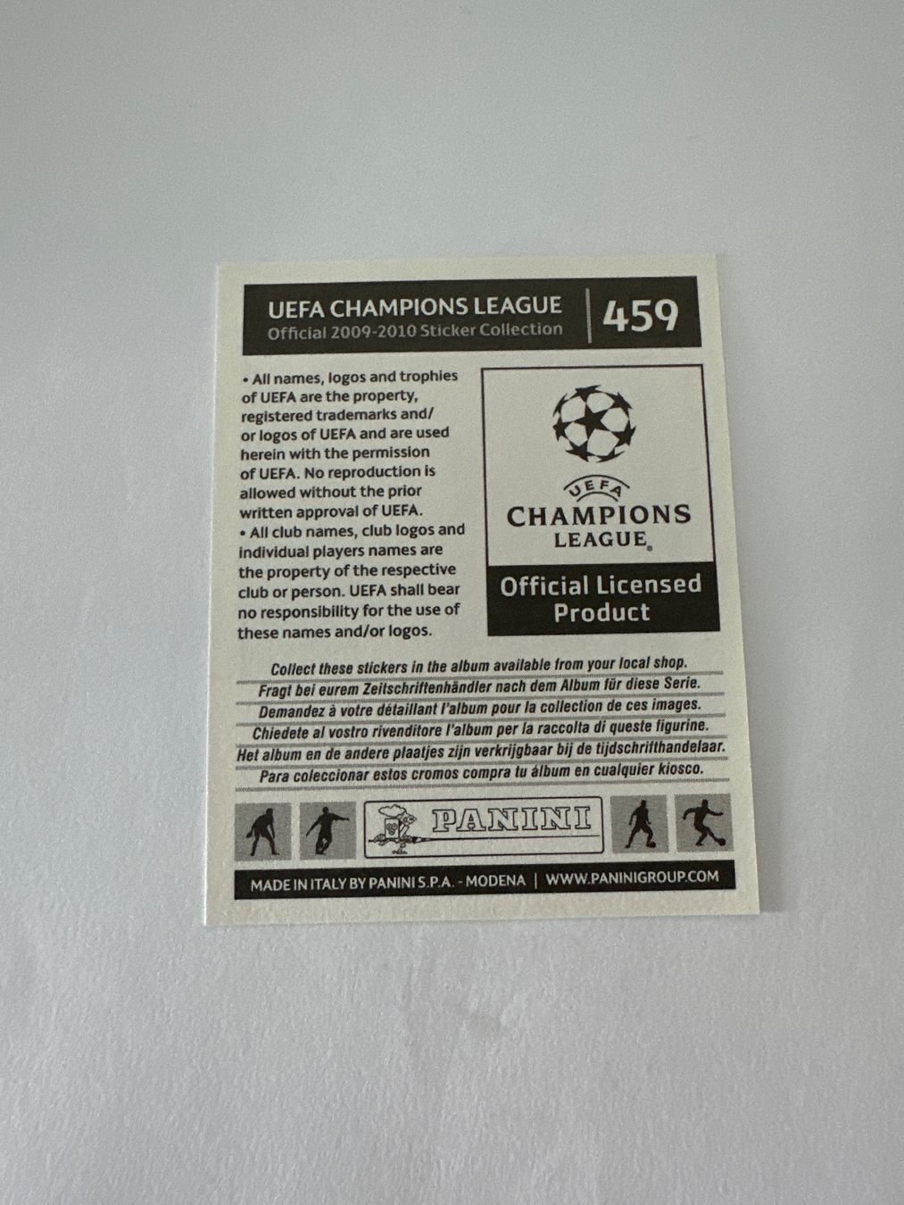 Panini UEFA Champions League 2009/10 - Nr. 459 - Bild 2