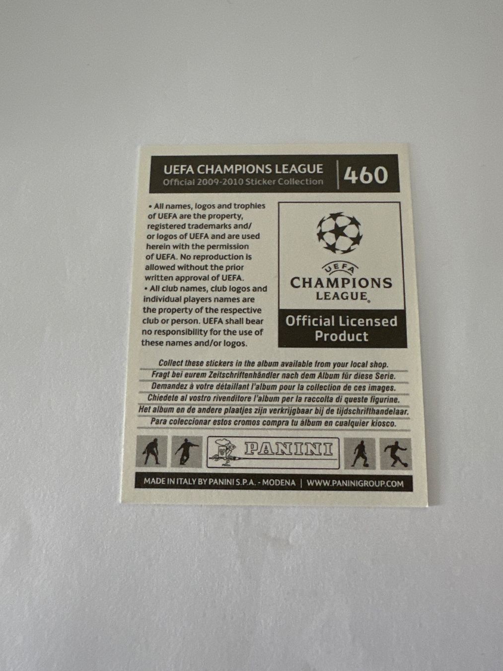 Panini UEFA Champions League 2009/10 - Nr. 460 - Bild 2